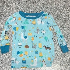 Little Sleepies Blue Animal Celebration Long Sleeve Tee